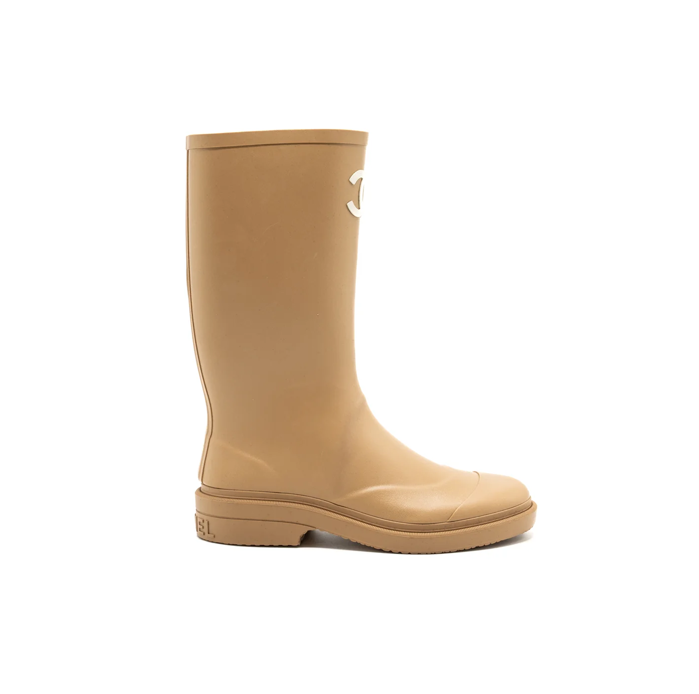 Chanel Wellington Rubber Rain Boots 'Beige' (W)