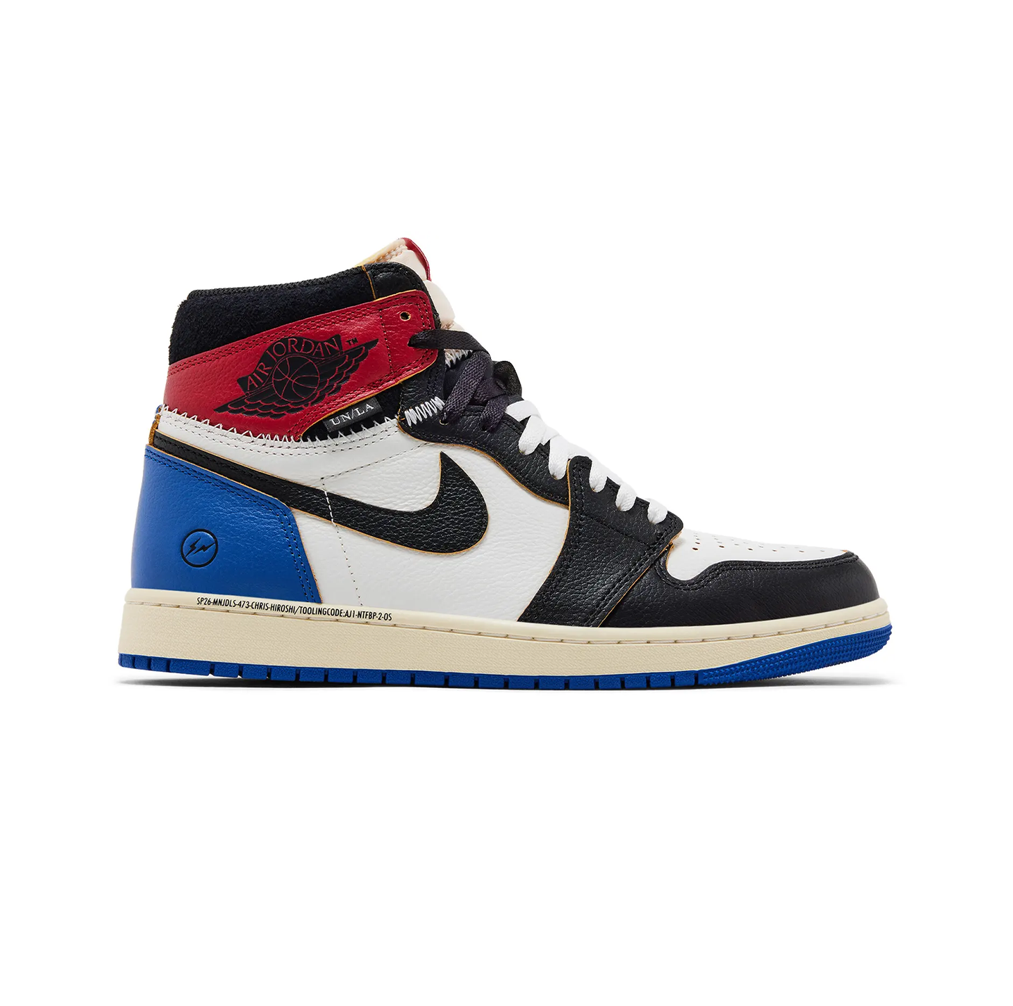 Jordan 1 Retro High OG SP Fragment x Union LA "Varsity Red/Sport Royal"