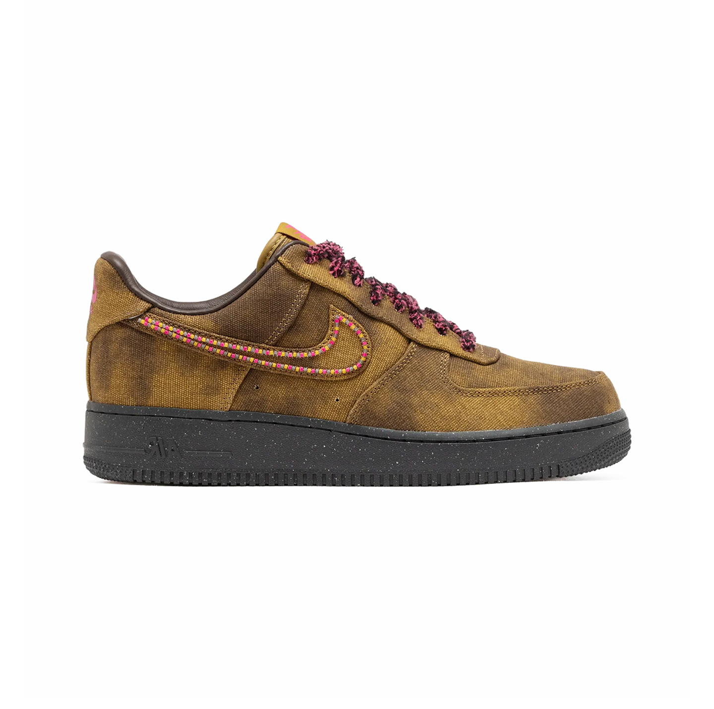Nike Air Force 1 '07 QS Boucle "Desert Moss/Fierce Pink"