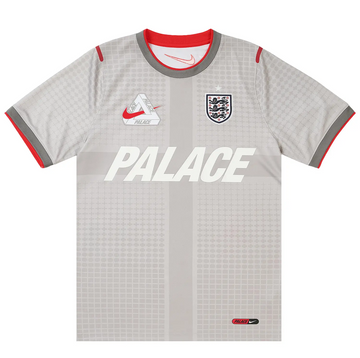 Palace x Nike England Dri-Fit Academy Pro Short-Sleeve Football Top 'Pewter Grey/Bright Crimson'