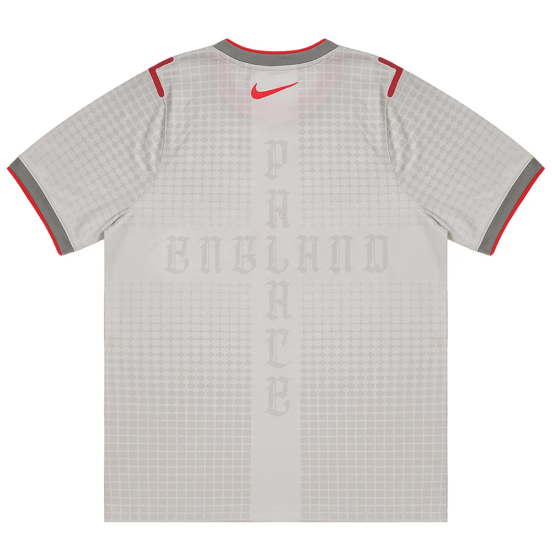 Palace x Nike England Dri-Fit Academy Pro Short-Sleeve Football Top 'Pewter Grey/Bright Crimson'