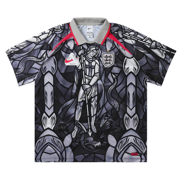 Palace x Nike England Football Jersey "Pewter Grey/Bright Crimson"