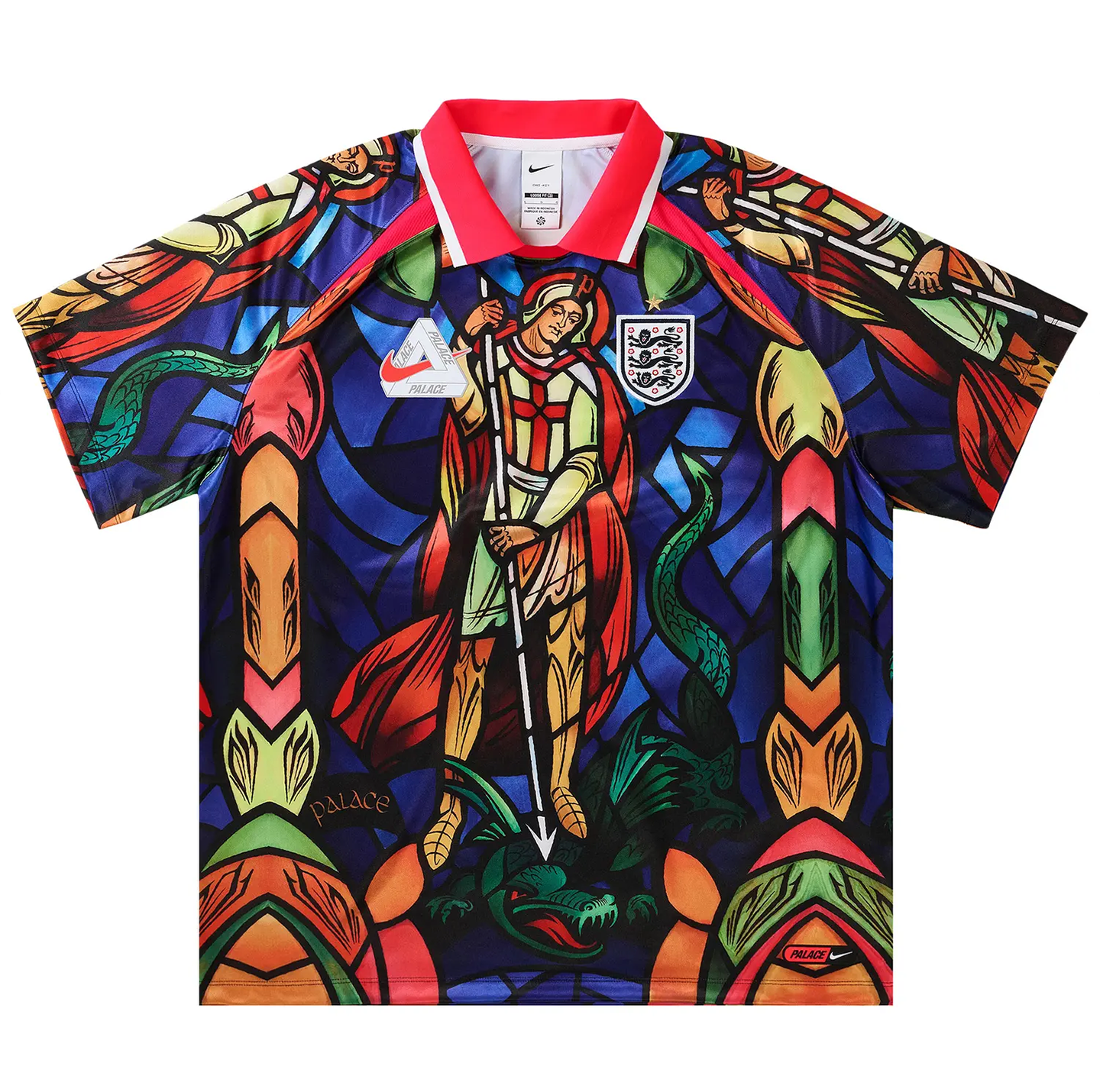 Palace x Nike England Dri-FIT Football Jersey 'Bright Crimson'