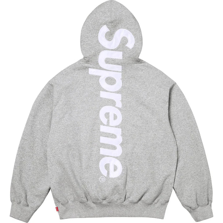 Supreme Satin Appliqué Hoodie & Sweatpants Grey