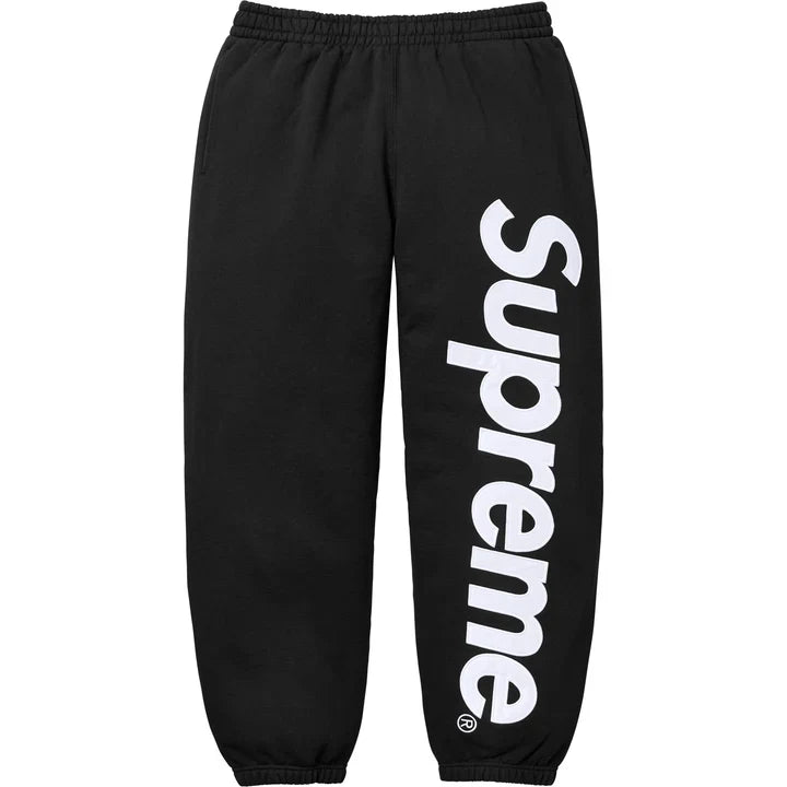 Supreme Satin Appliqué Hoodie & Sweatpants Black
