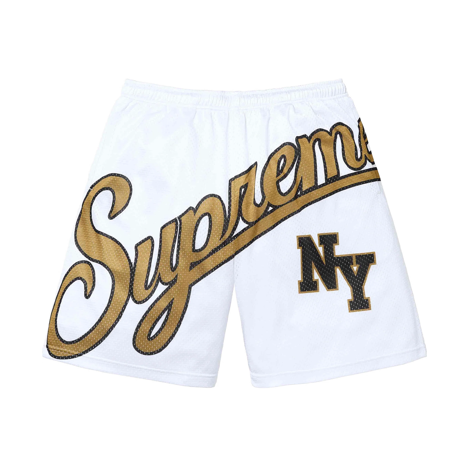 Supreme Big Script Mesh Short White