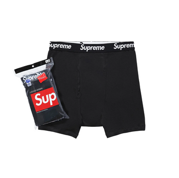 Supreme Hanes Boxer Briefs 4-Pack Black