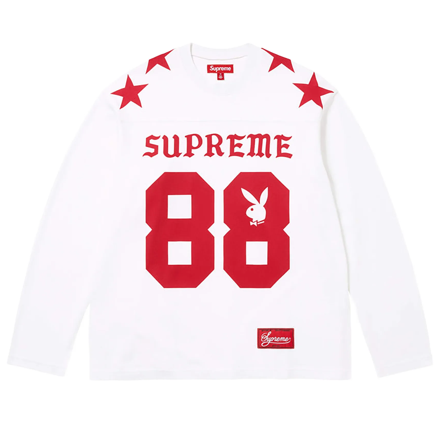 Supreme x Playboy Long-Sleeve Football Top 'White'