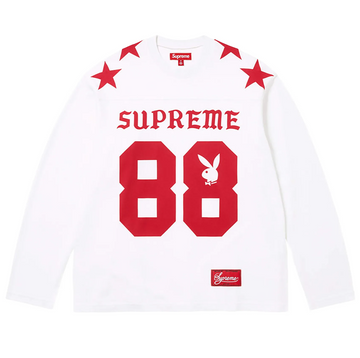 Supreme x Playboy Long-Sleeve Football Top 'White'