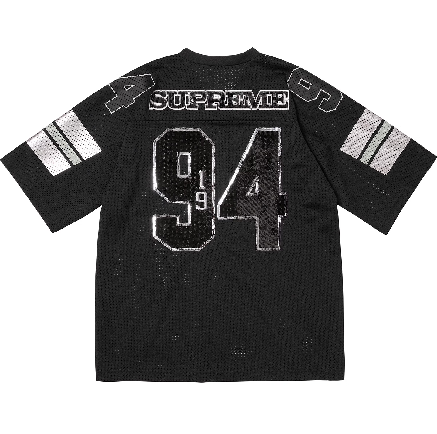Supreme Sequin Football Jersey 'Black'