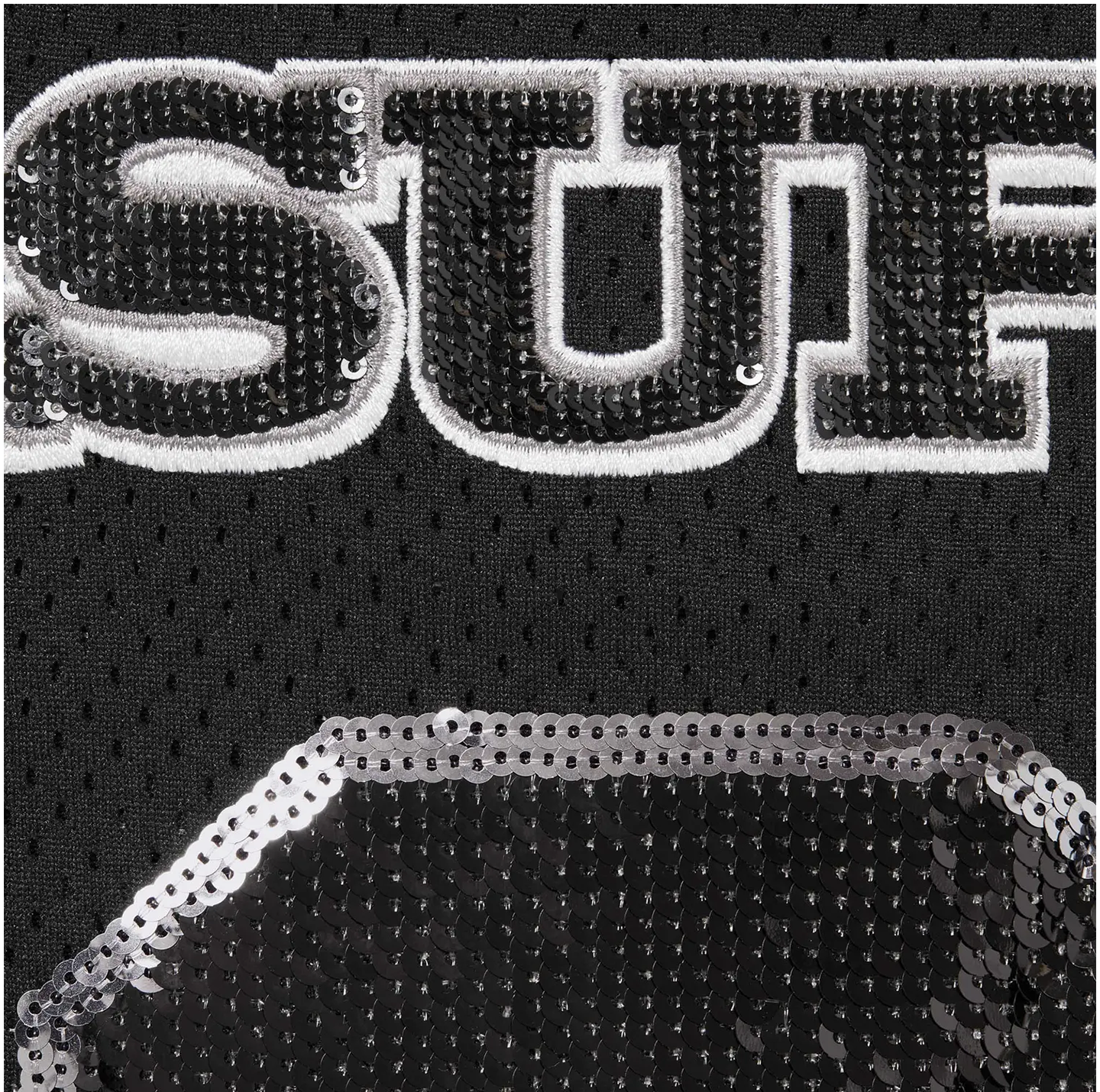 Supreme Sequin Football Jersey 'Black'