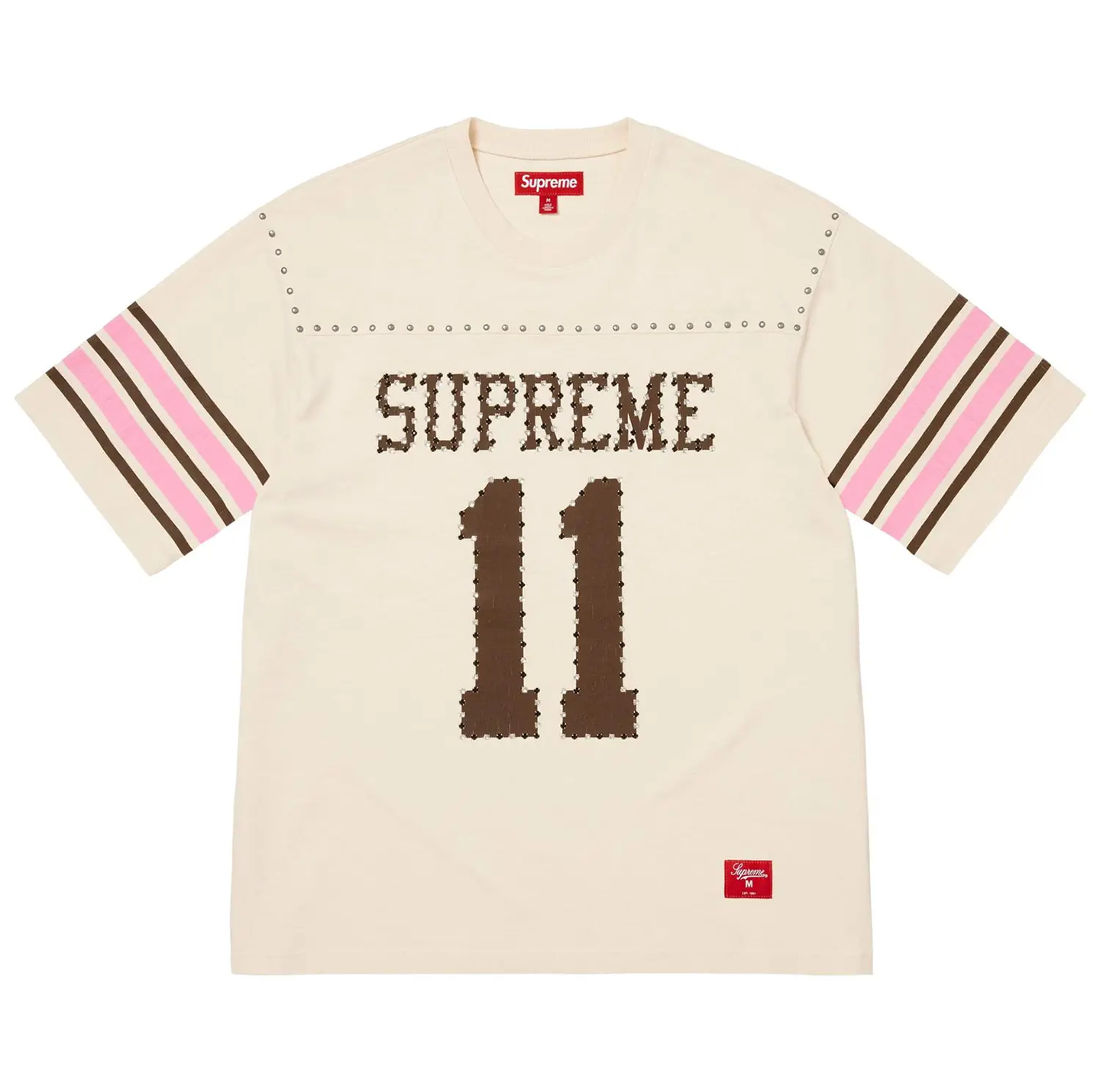 Supreme Studded Short-Sleeve Football Top 'Cream'