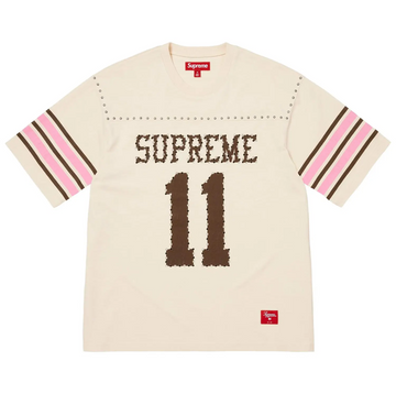 Supreme Studded Short-Sleeve Football Top 'Cream'