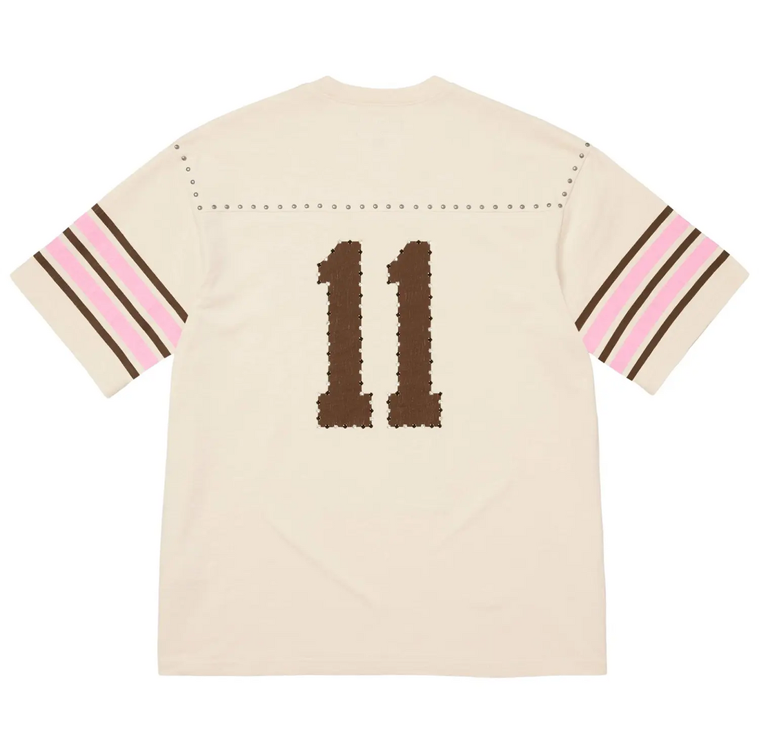 Supreme Studded Short-Sleeve Football Top 'Cream'